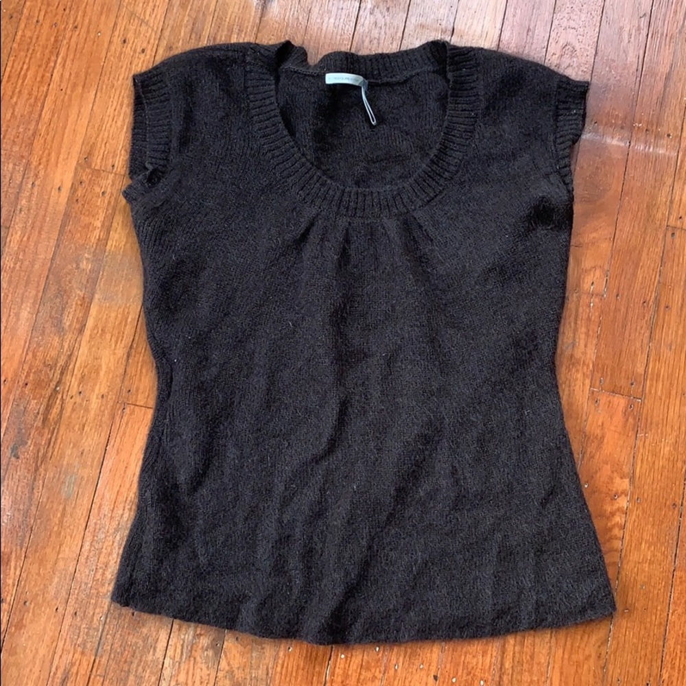 Chocolate brown scoop neck sweater